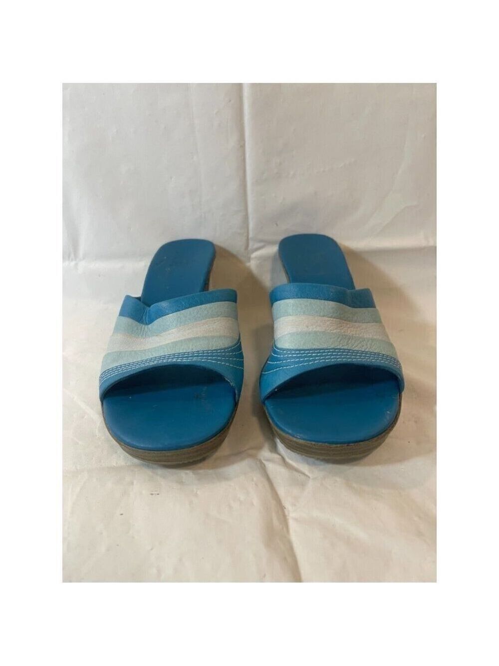 Timberland Gradient Slide Women's Block Heel Sandals 91397 Blue Sz 7
